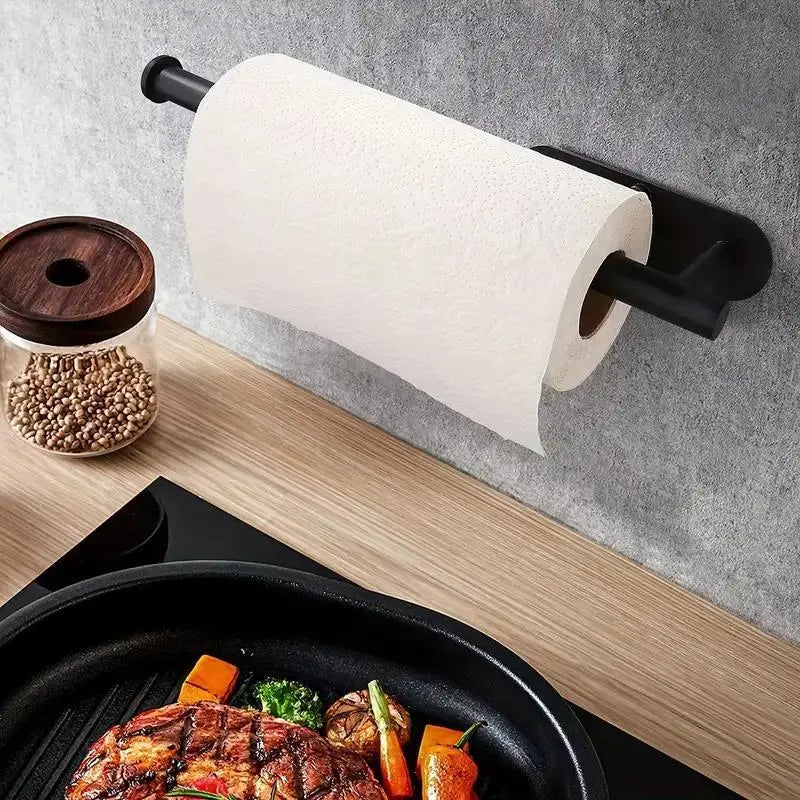 BowLift | 2-piece set wall-mounted paper roll holder – no drilling, space-saving & modern!