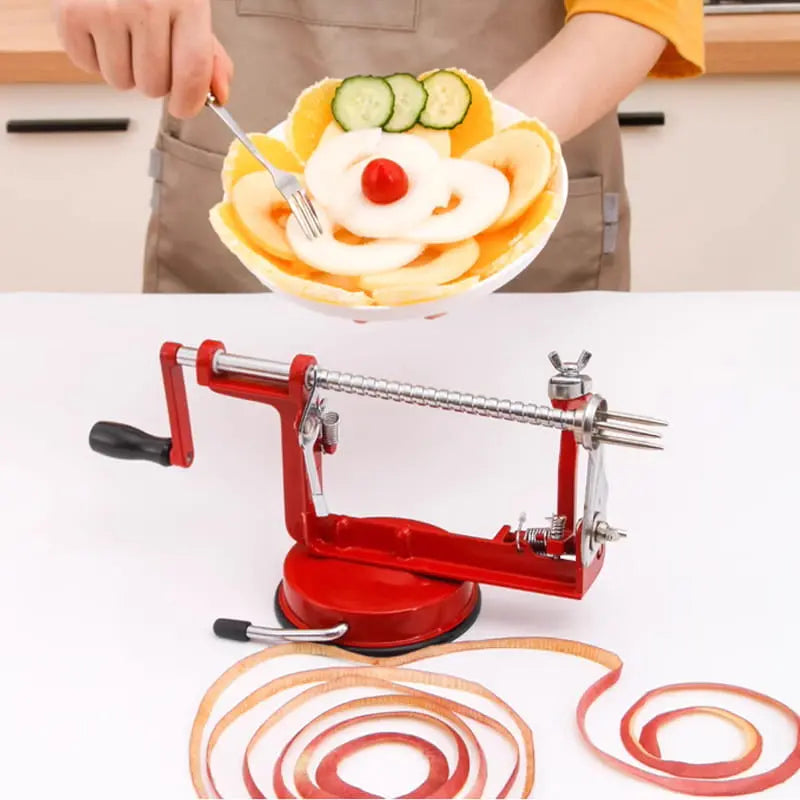 BowLift | 3-in-1 Hand Crank Peeler for Peeling, Coring and Slicing