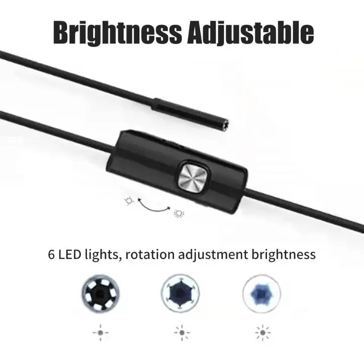 BowLift | 3-in-1 USB Endoscope Camera – Waterproof, Flexible with 6 LED Lights