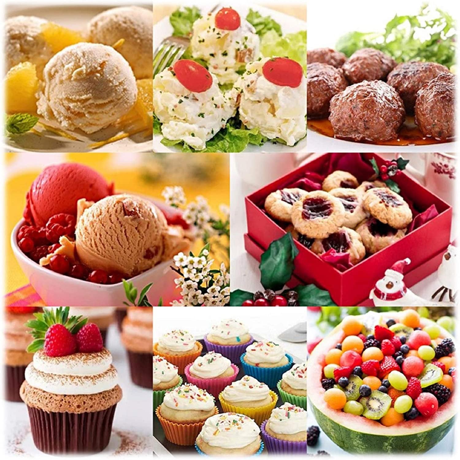 BowLift | 3-Piece Set: Stainless Steel Cookie Scooper with Trigger