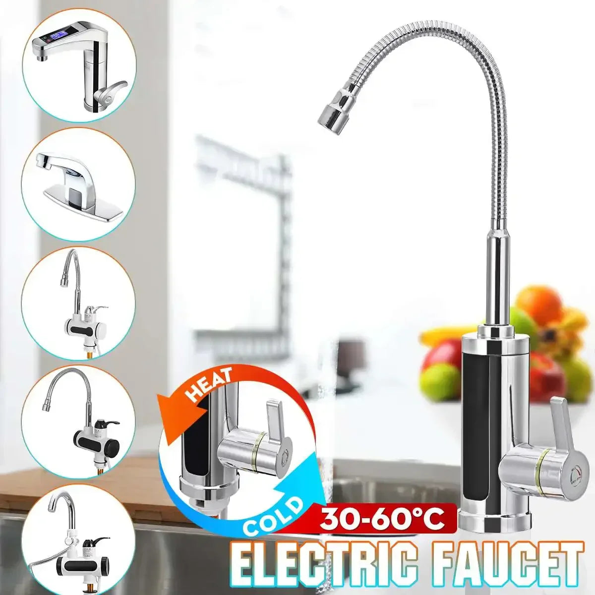 BowLift | 3000W Electric Kitchen Tap with Instant Hot Water - FlowHeat
