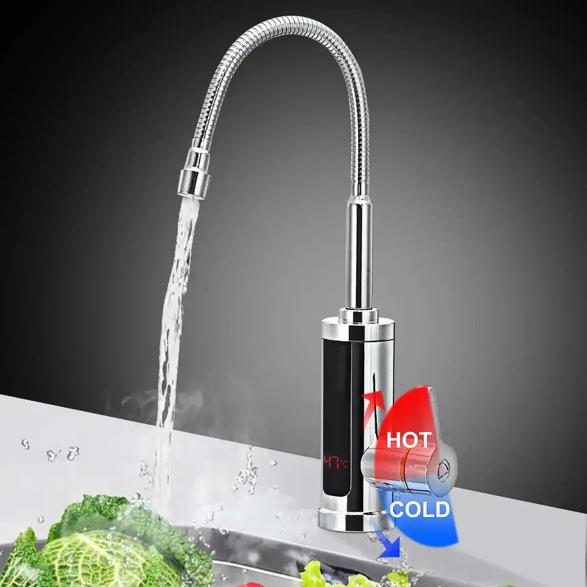 BowLift | 3000W Electric Kitchen Tap with Instant Hot Water - FlowHeat