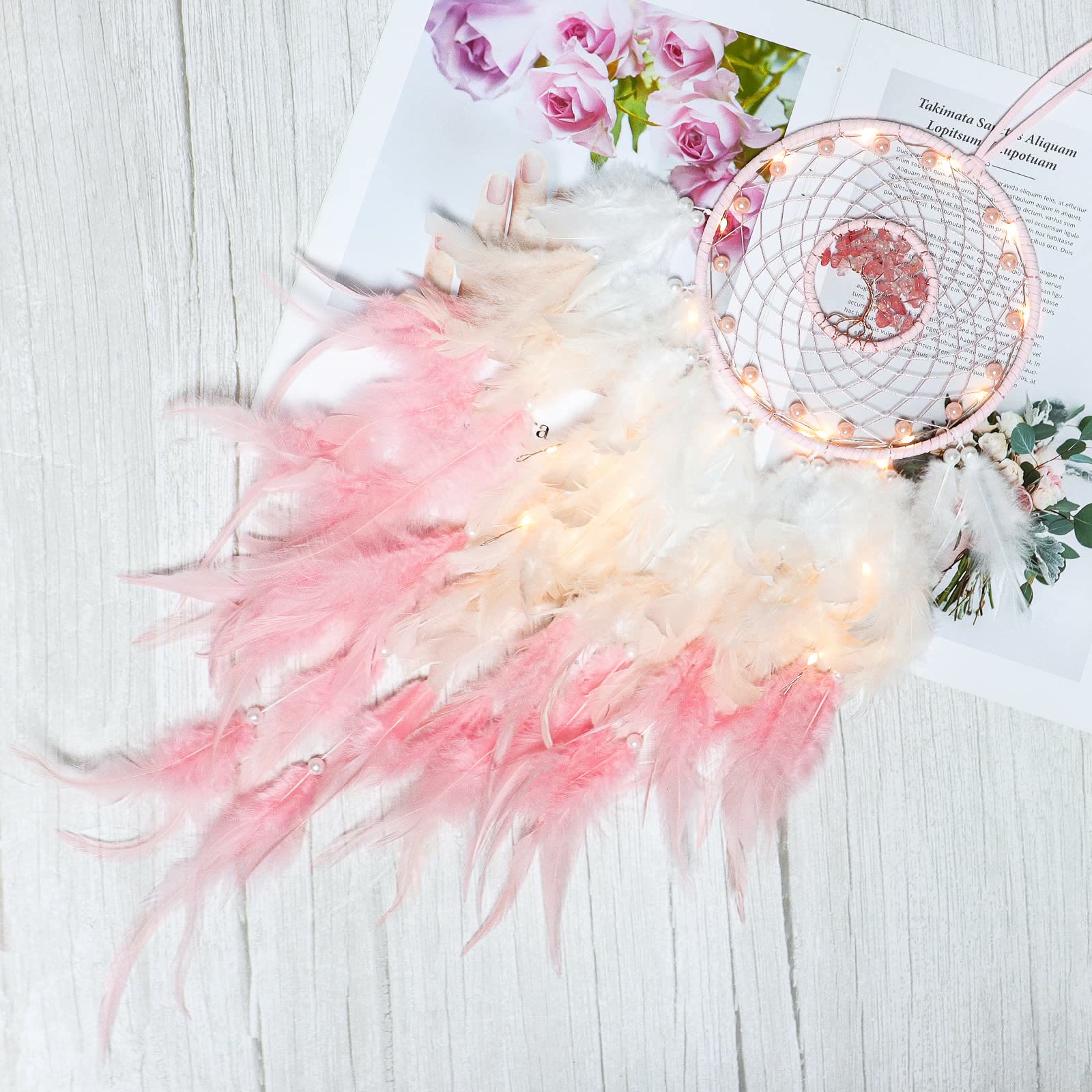 BowLift | Frendorf Crystal Tree of Life Feather Glow Dreamcatcher