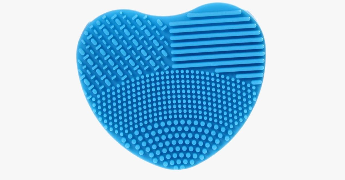 BowLift | Heart-Shaped Silicone Cosmetic Brush Cleaner Plate Convenient and Easy to Use - Cleans Your Brushes Gently!