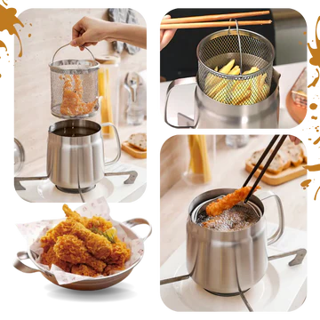 BowLift | 2-in-1 Stainless Steel Deep Frying Pot