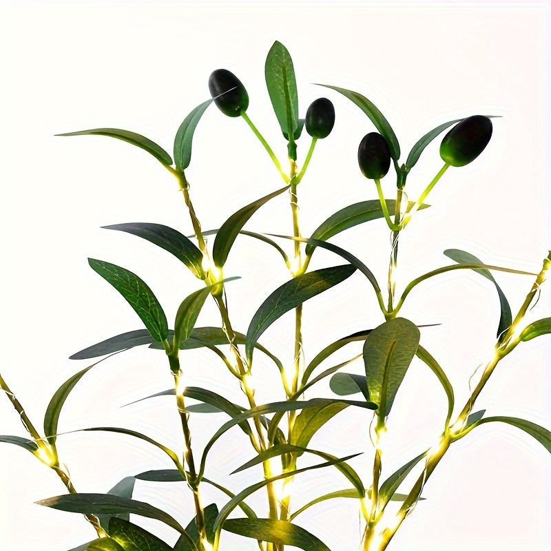 BowLift | Illuminated Olive Tree LED Lamp – Modern Decor for Festive Occasions, Weddings, Birthdays, and Party Atmosphere, Ideal for Dining Table, Cabinet, or Café Decor