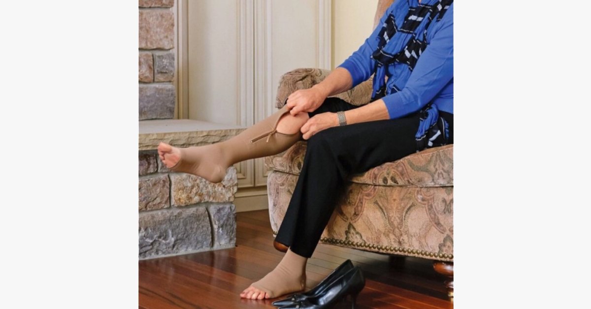 BowLift | Unisex Zipper Compression Socks with Open Toe – Relaxation with Every Step!