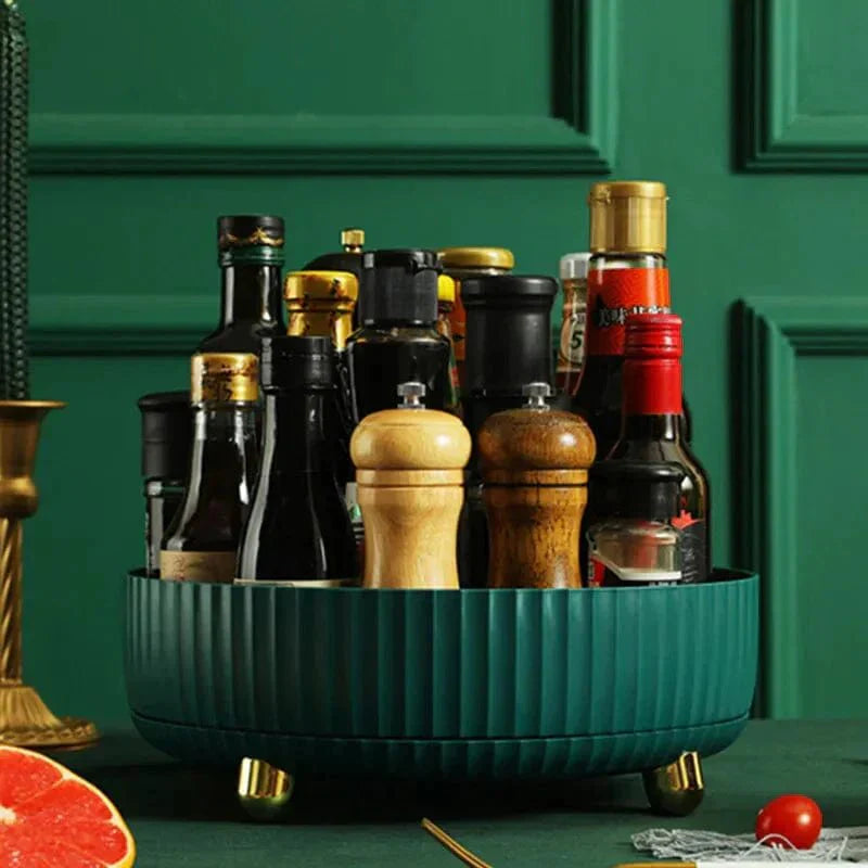 BowLift | 360° Rotary Organizer – Space-Saving Turntable Storage for Kitchen, Bathroom, Office, and Pantry