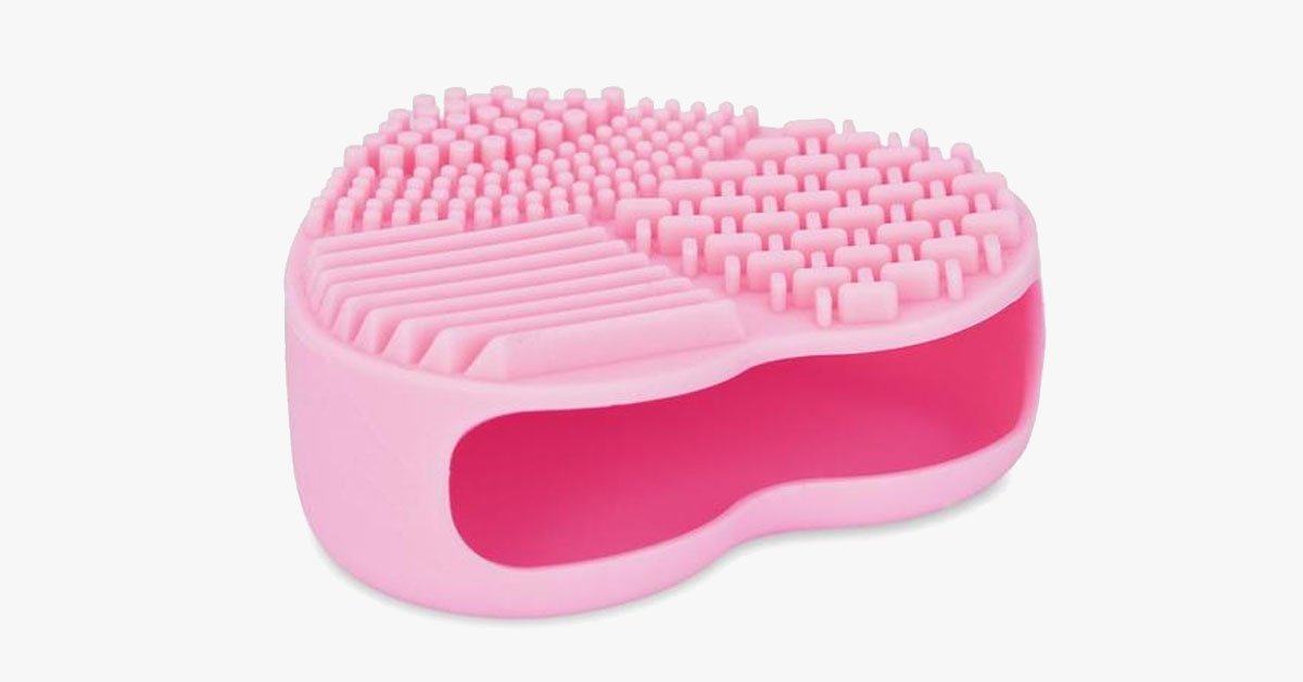 BowLift | Heart-Shaped Silicone Cosmetic Brush Cleaner Plate Convenient and Easy to Use - Cleans Your Brushes Gently!