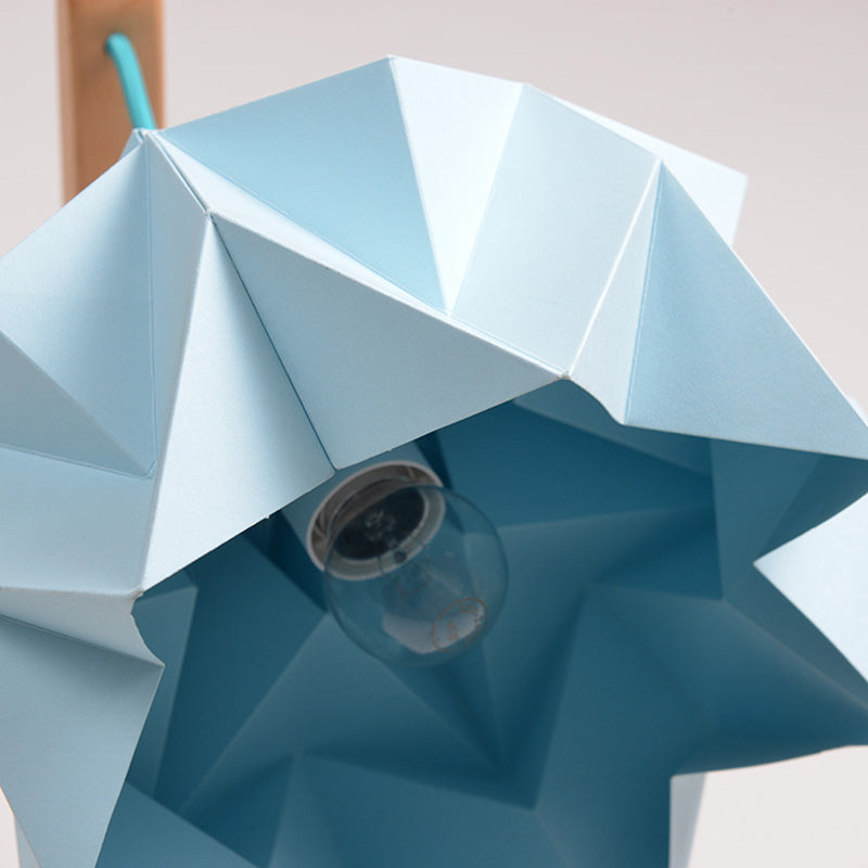 BowLift | Curved Shadow Paper Wall Lamp Macaron 1 Head White/Pink/Yellow/Blue/Green Sconce Lamp with Wooden Backplate