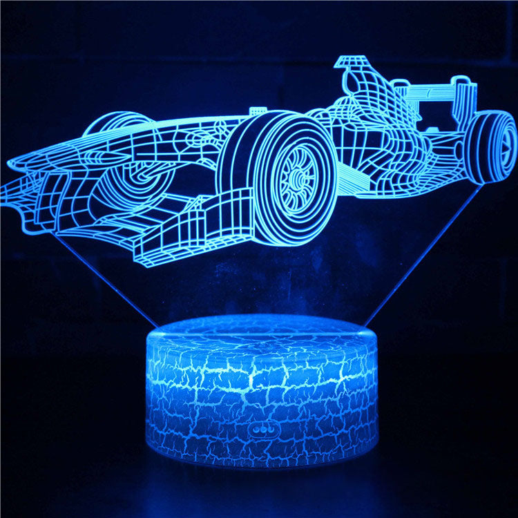 Sports car series 3d night light LED stereo light illusion lamp USB bedside table lamp modeling lamp dimming
