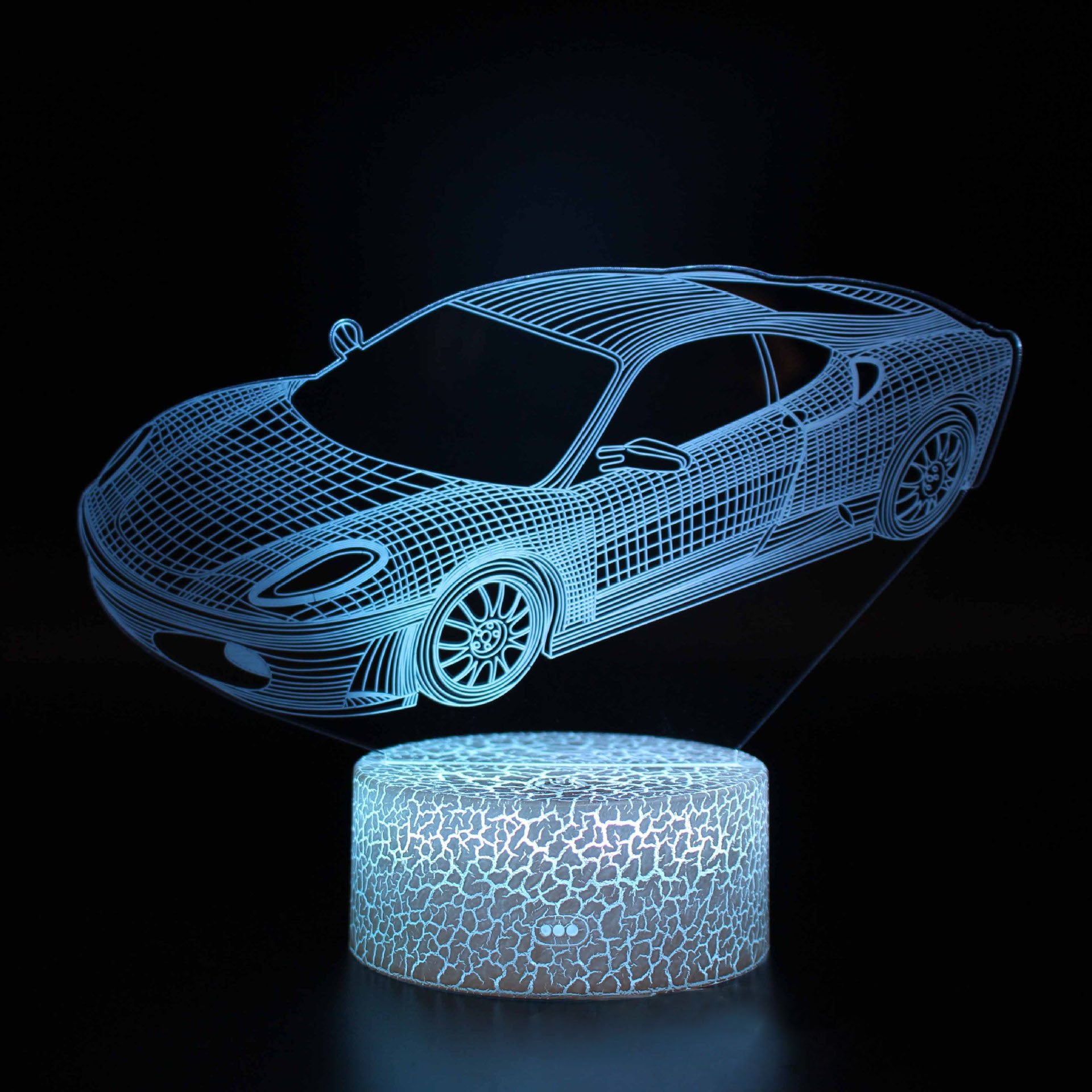 Sports car series 3d night light LED stereo light illusion lamp USB bedside table lamp modeling lamp dimming