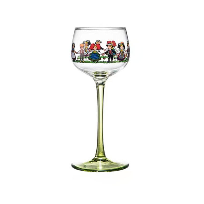 Alsace Style Little People Cup Red Wine Wine Glass High Appearance Ins Nordic Style Cute Creative Doll Cup