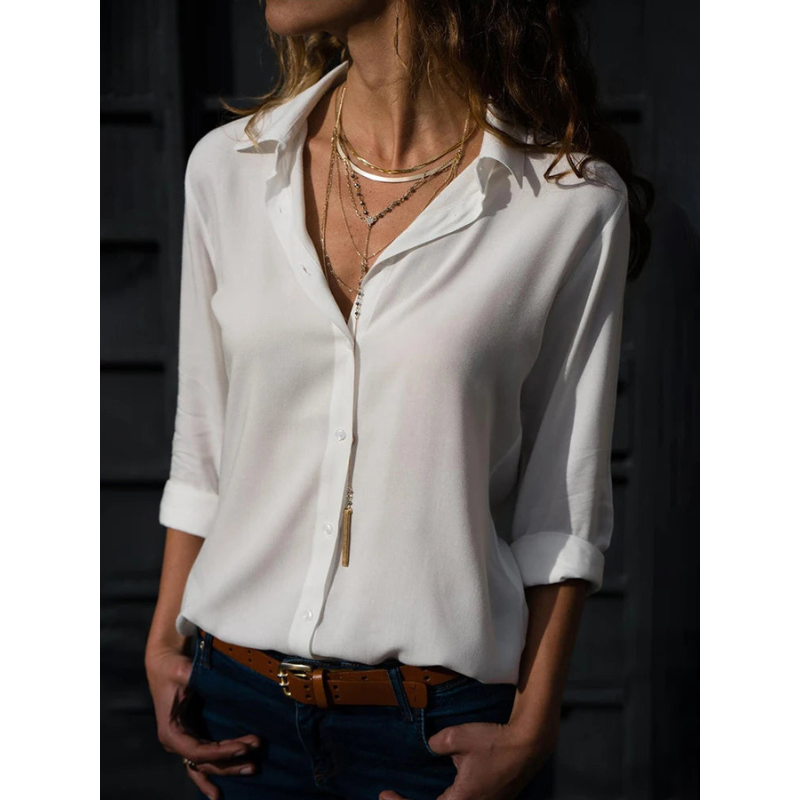 BowLift | Formal Long Sleeve Blouse for Women | Button Placket