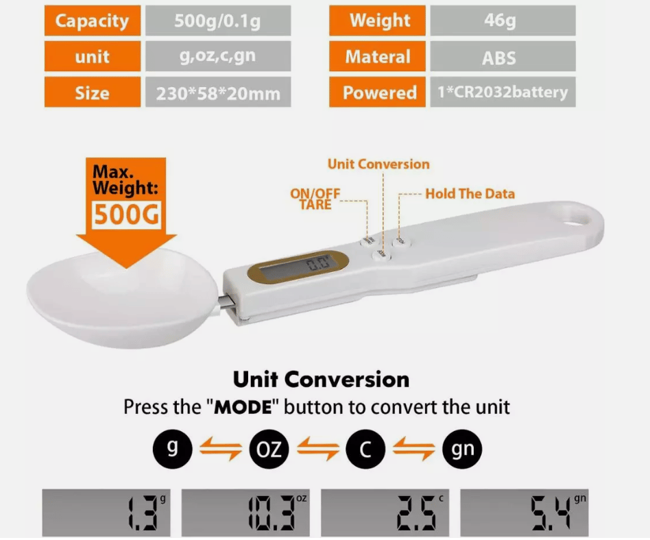 BowLift | Digital Measuring Spoon — Precise Kitchen Scale for Accurate Cooking
