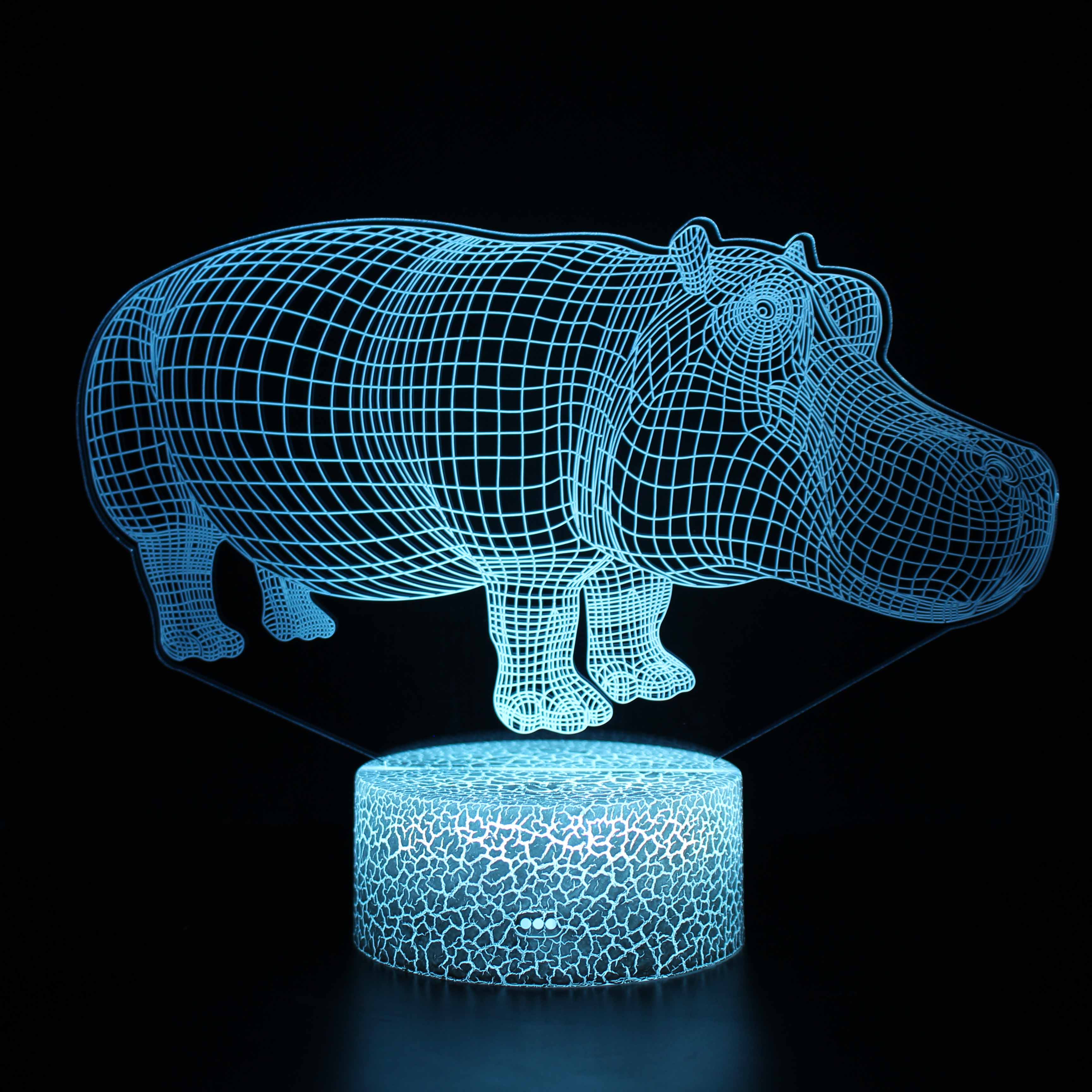 BowLift | Hippo 3D-Optical Illusion Lamp