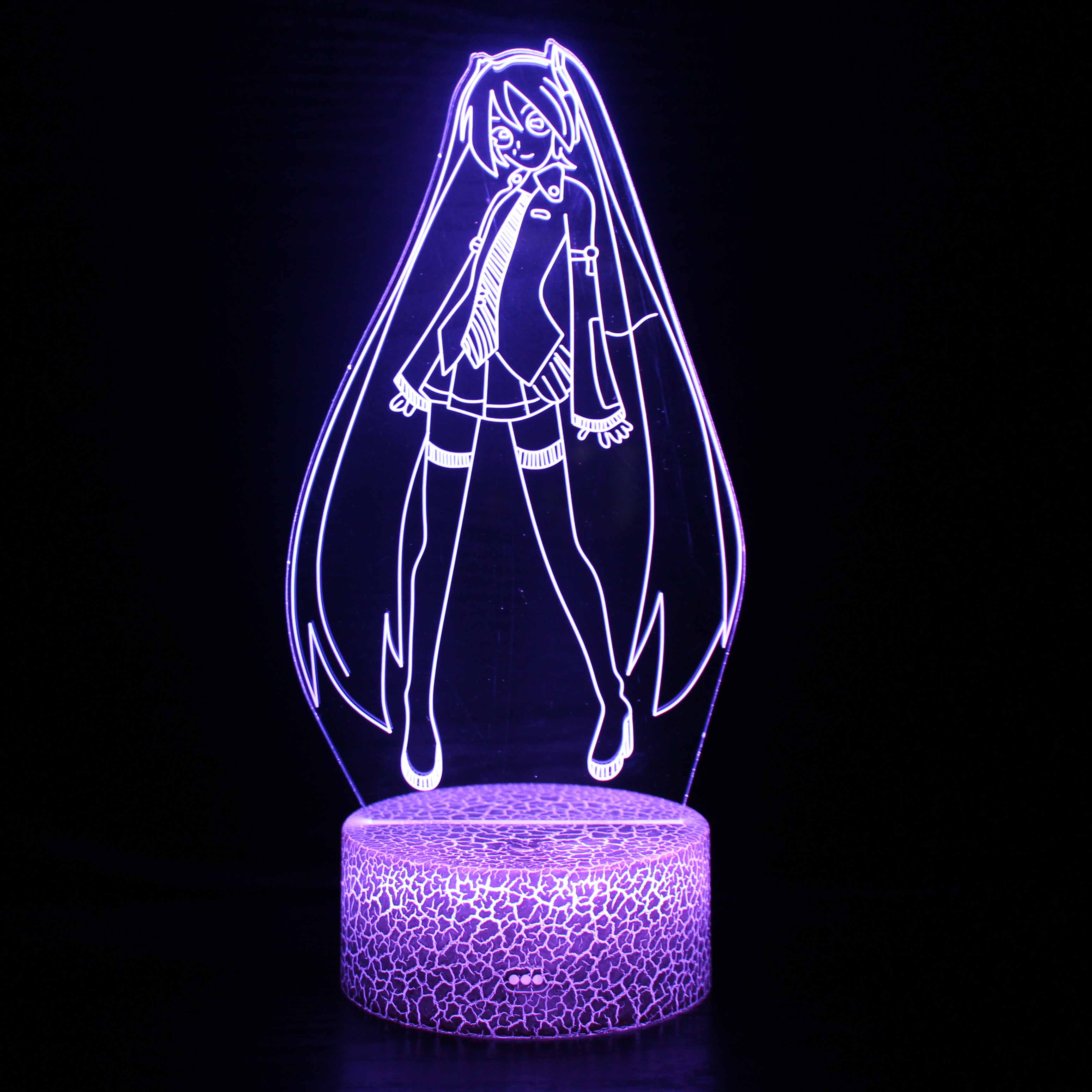 BowLift | Hatsune Miku Cute Long Hair Anime Cartoon Optical Illusion Lamp