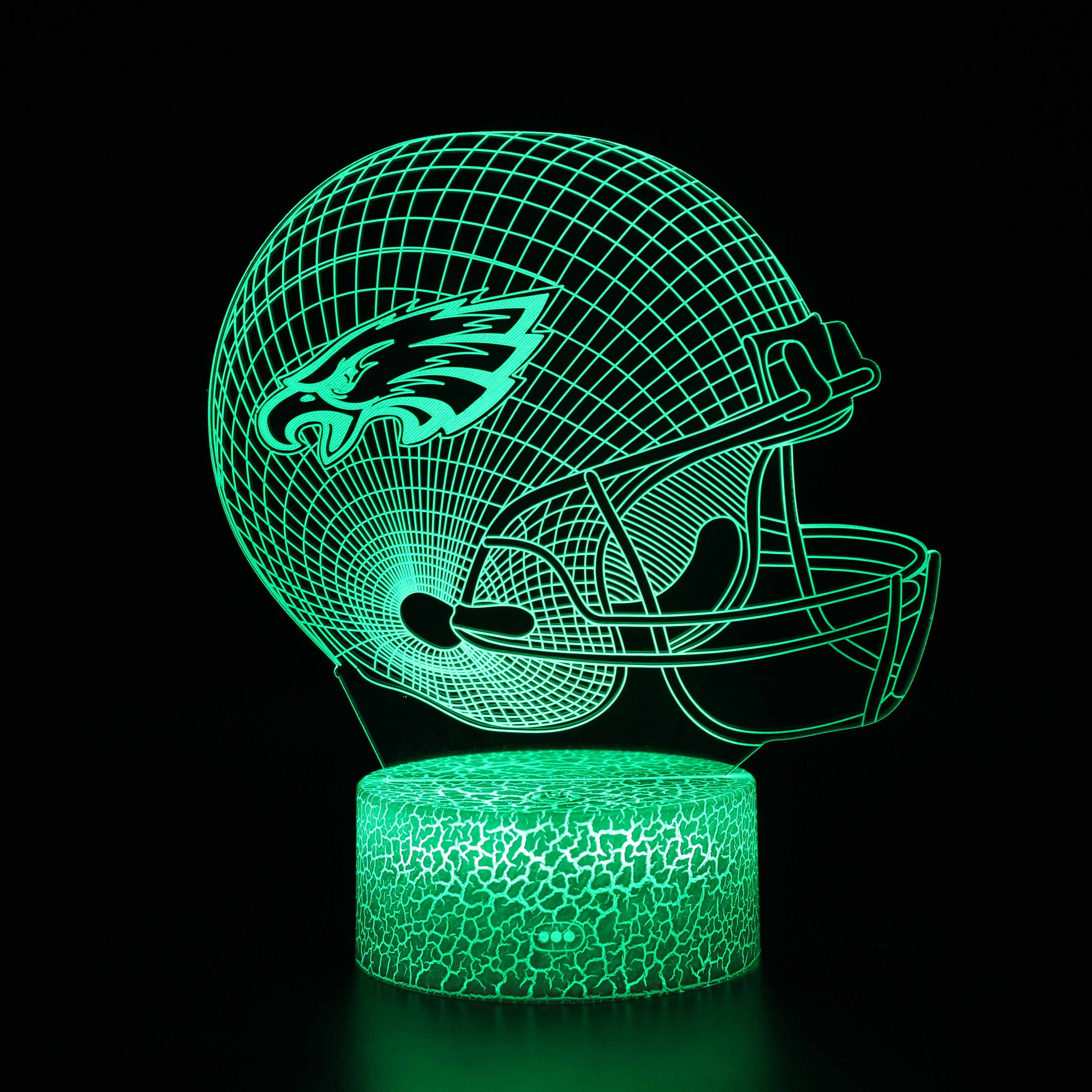 BowLift | Philadelphia Eagles Football Helmet 3D Optical Illusion Lamp
