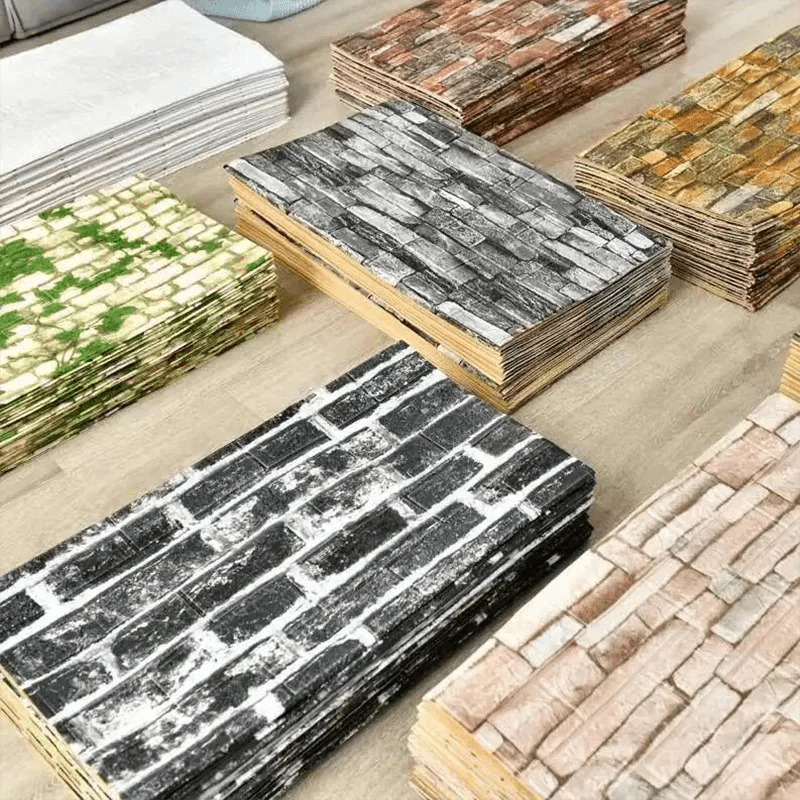 BowLift | 3D foam wallpaper in brick pattern