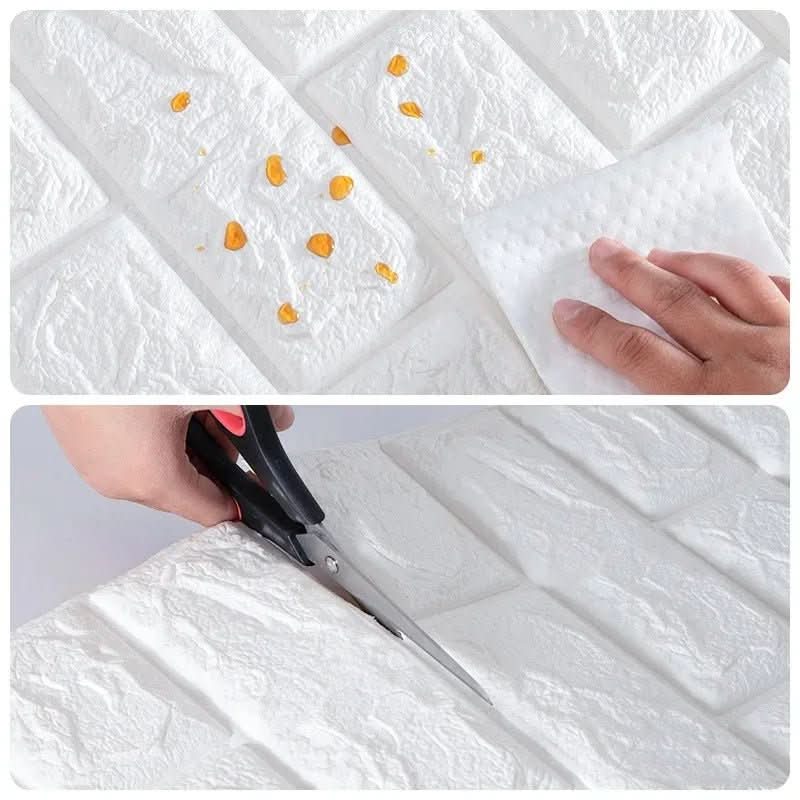 BowLift | 3D foam wallpaper in brick pattern