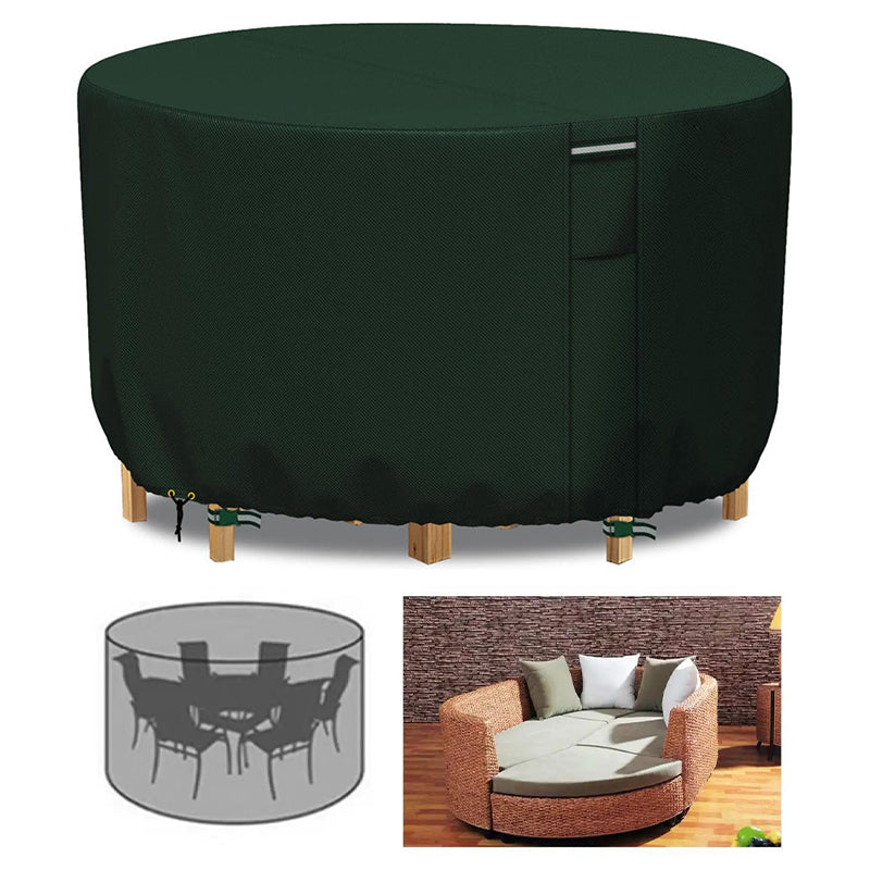 BowLift | Round Waterproof Garden Furniture Cover | Heavy-Duty, UV-Resistant & Adjustable for Outdoor Tables and Chairs