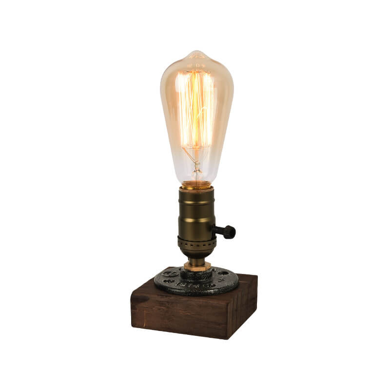 BowLift | Vintage Industrial Iron Light Bulb 1-Light Table Lamp