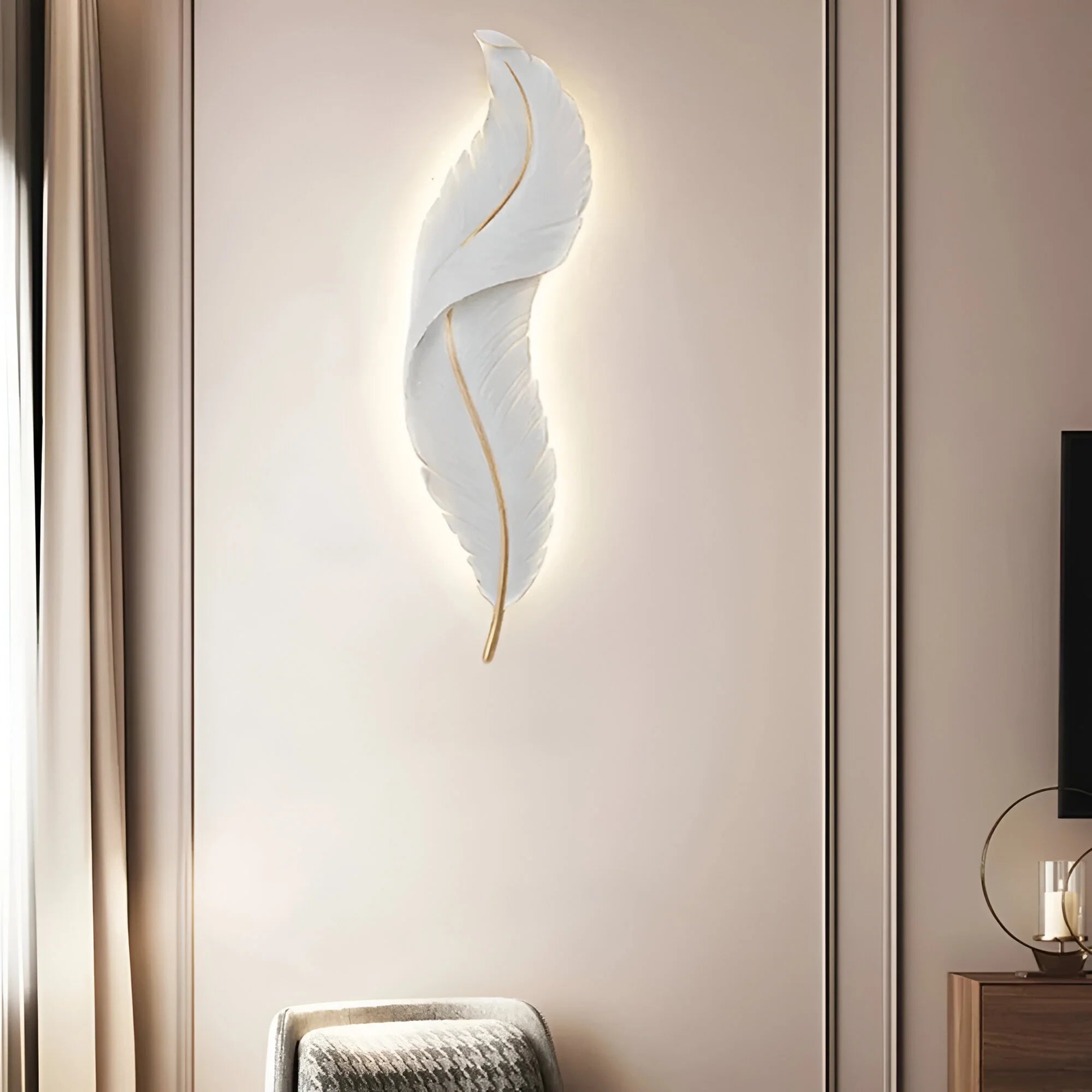FeatherGlow – Dimmable Nordic LED Wall Light