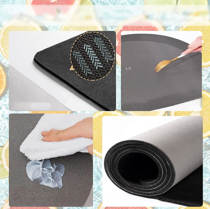 BowLift | 3D flower soft diatom mud absorbent floor mat