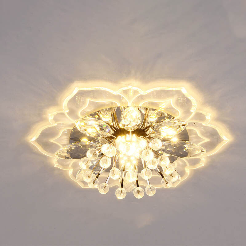 BowLift GlowPetal | LED Crystal Ceiling Light | Flower Shaped, RGB Color Changing & Energy Efficient