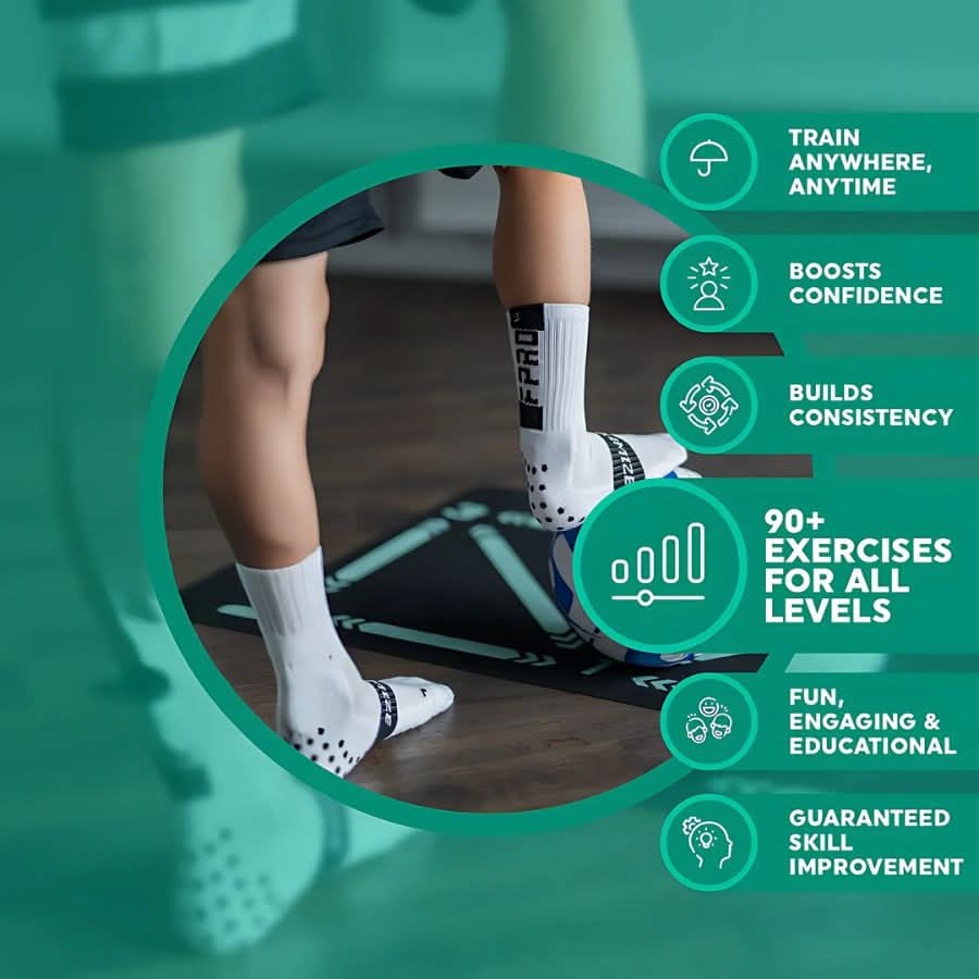 BowLift | slip football training mat - perfect for effective training at home