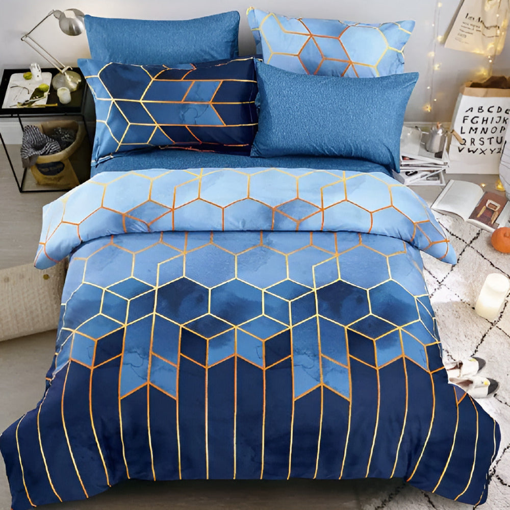 BowLift | Golden Cosmo Hive | 3pcs Duvet Cover Sets