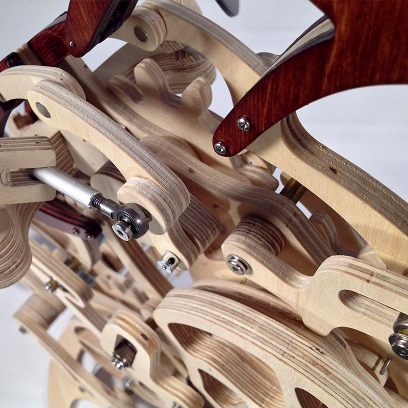 BowLift | Wood Kinetic Hummingbird Sculpture