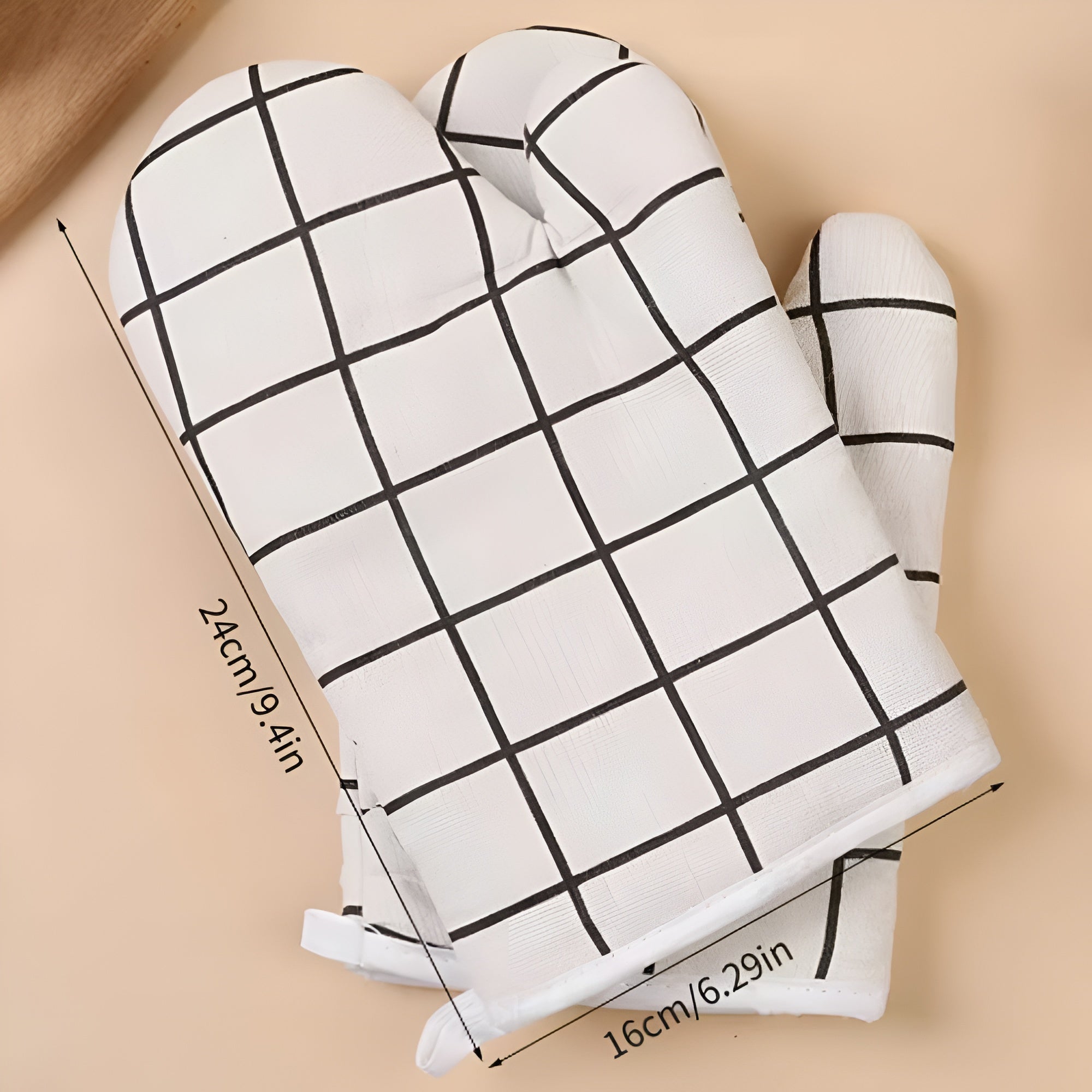 BowLift | Heatproof Grid Pattern Kitchen Mitts