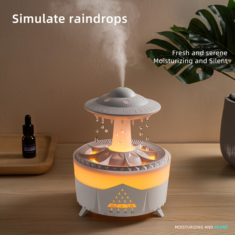 BowLift | Relaxing Raindrop Aromatherapy Essential Oil Diffuser - LED Light & Humidifier