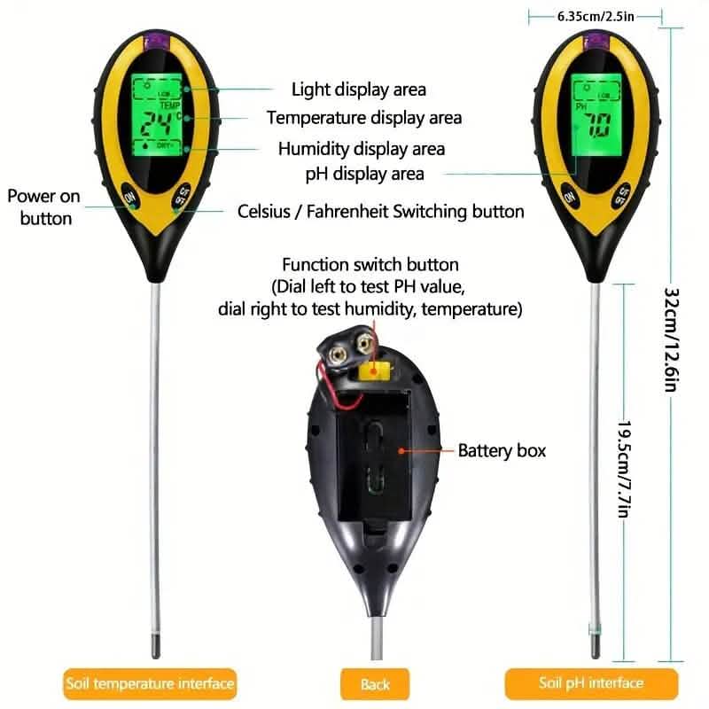 BowLift | 4-in-1 digital soil moisture meter
