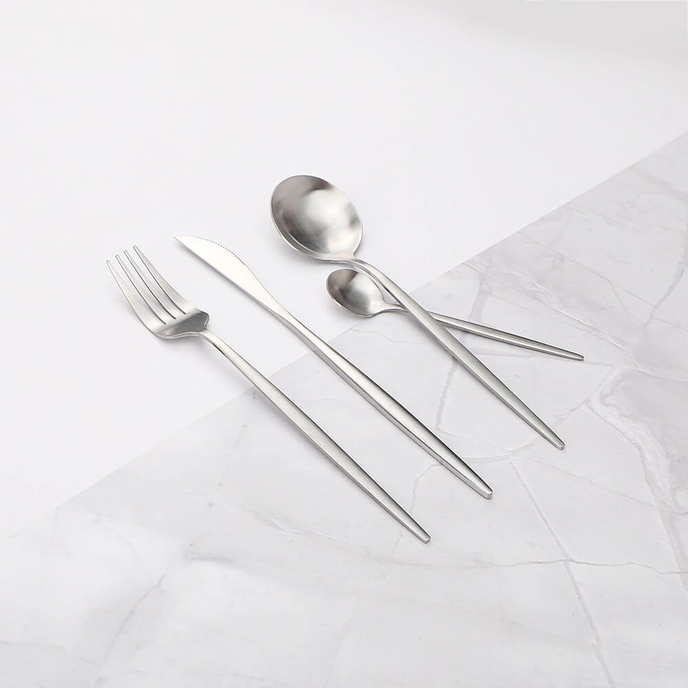 BowLift | Modern Silver Cutlery Utensil Set