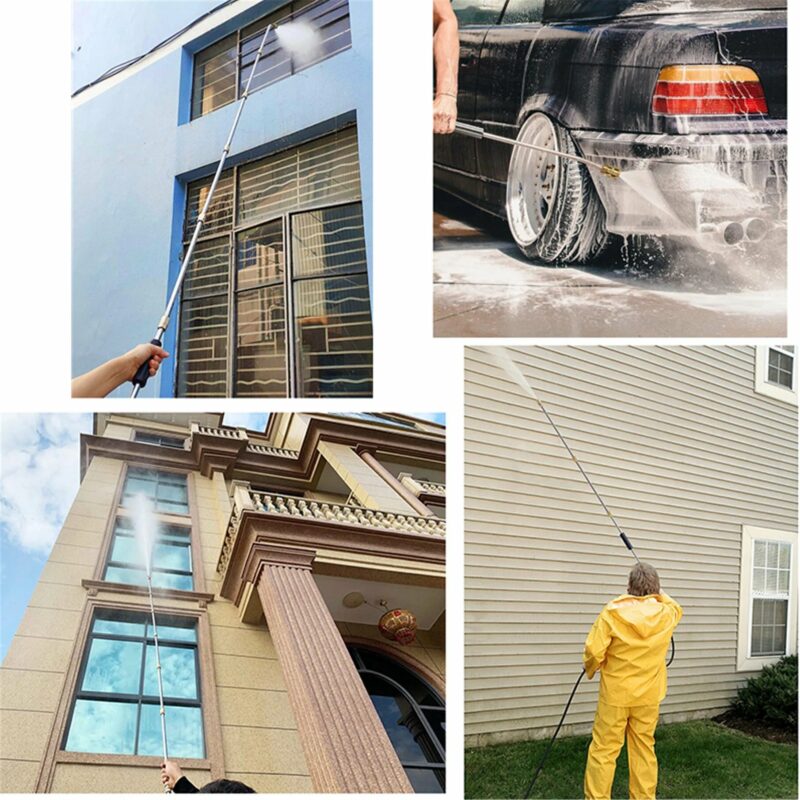 BowLift | 4000 PSI Telescoping Pressure Washer Wand Kit for Easy Gutter, Roof, and Wall Cleaning