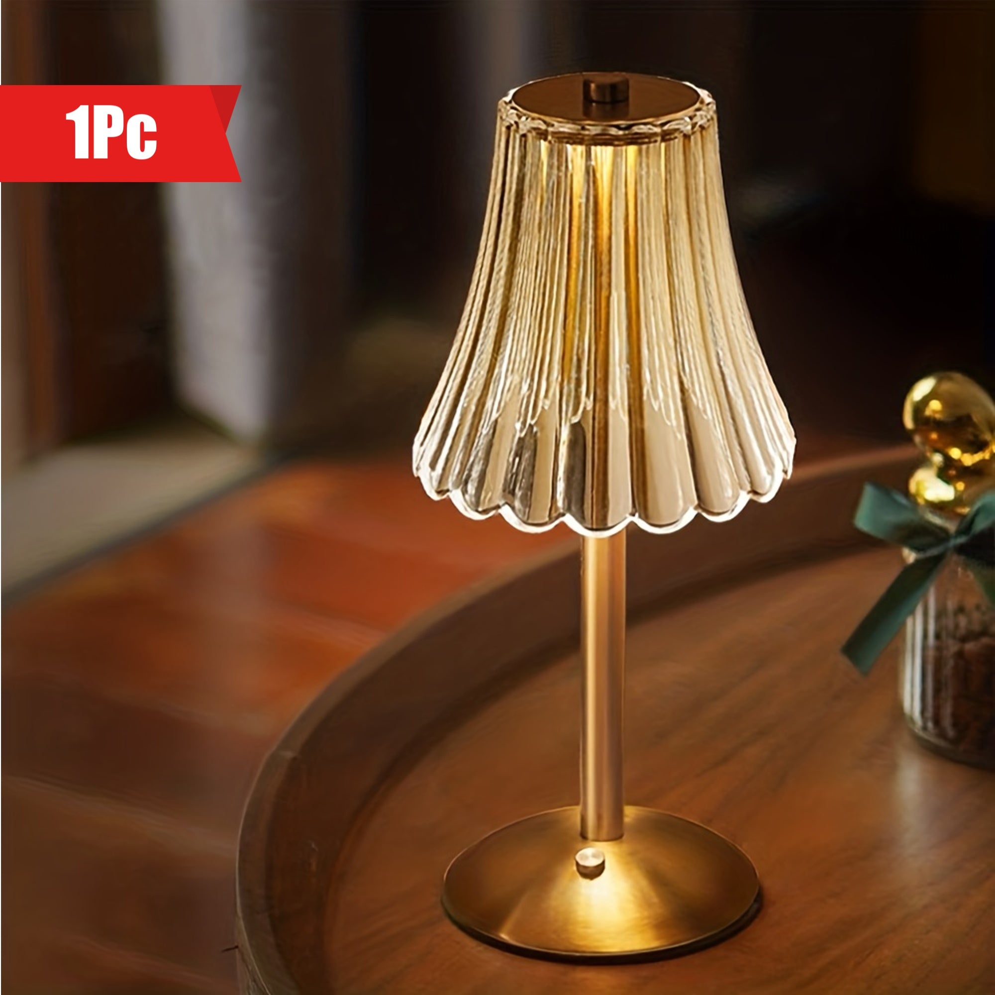 Crystaluxe Lamp - LED Crystal Table Lamp with Touch Function Bowlift