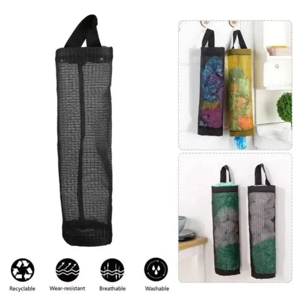 BowLift | Hanging Pocket Organizer – Breathable Mesh for Storing Kitchen Bags and Fruits/Veggies