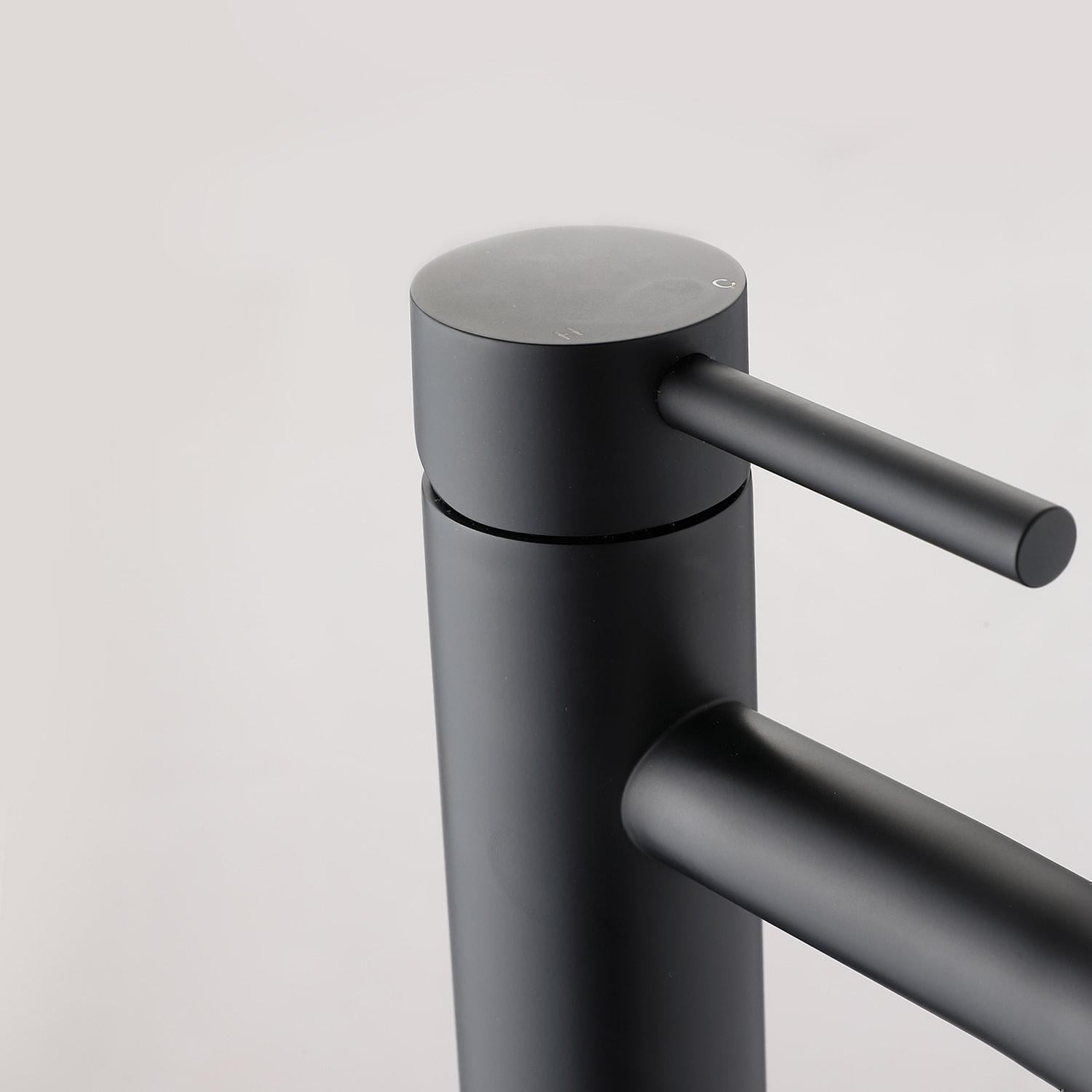 BowLift | Matte black cold water single faucets for sink installation