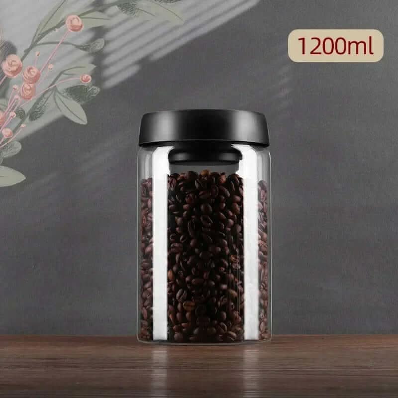 BowLift | Glass Coffee Bean Container – Airtight Aroma Preservation Jar