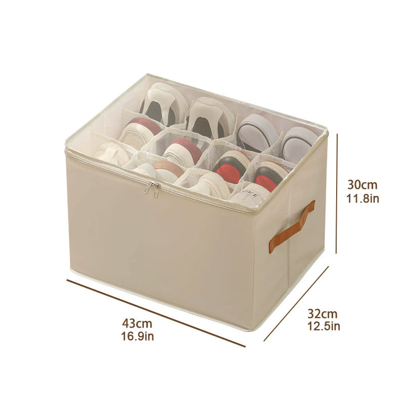 BowLift | Collapsible Shoe Organizer Box with Transparent Cover
