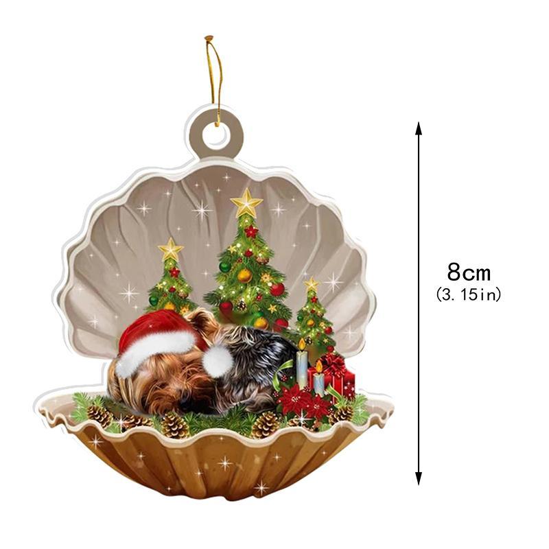 BowLift | French Bulldog - Sleeping Pearl in Christmas Double Ornament