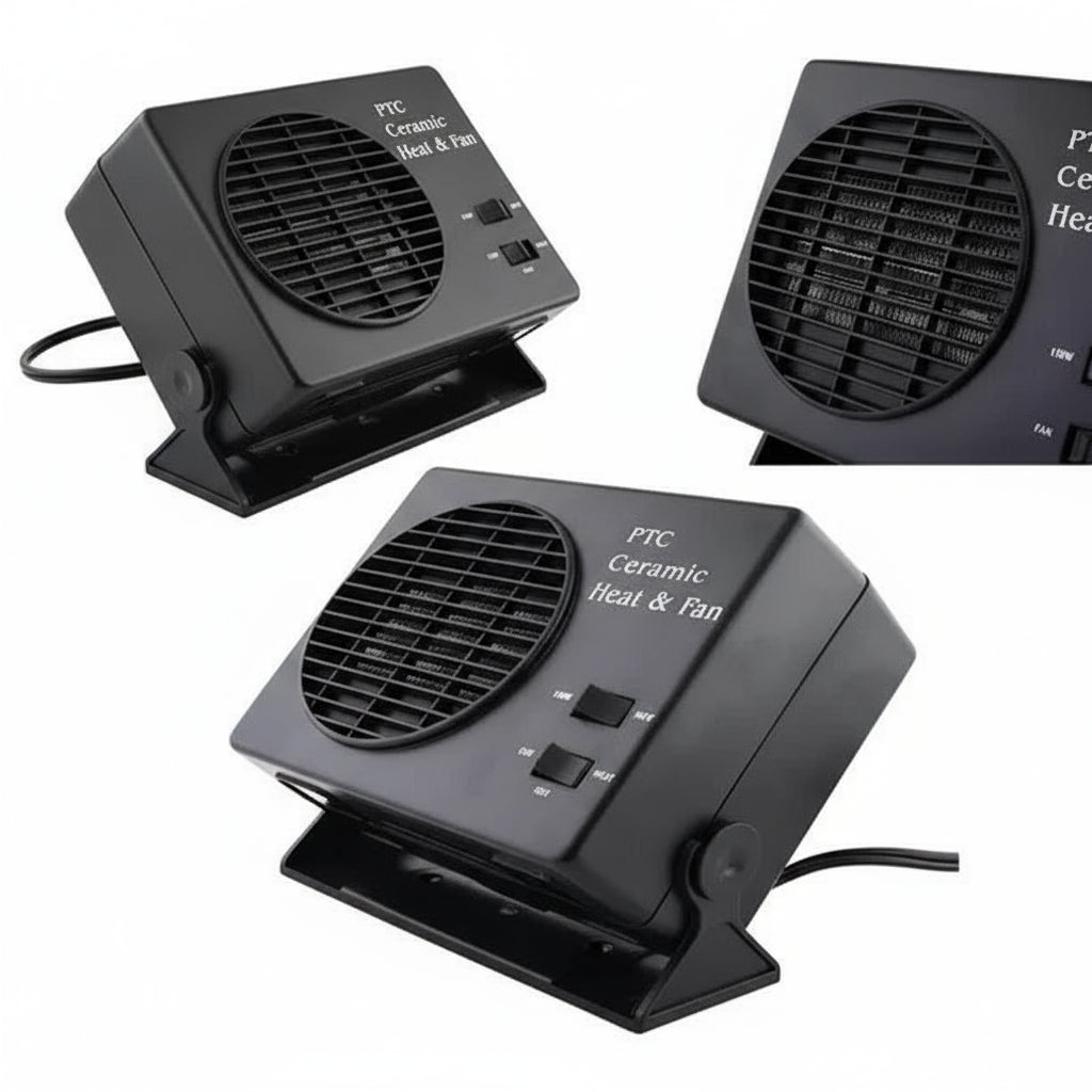 BowLift | 12V Ceramic Car Heater Fan | 150W-300W Automatic Thermostat Control | Portable Defroster & Demister | DC 12V Cigarette Lighter Interface | High-Efficiency Ceramic Alloy Element