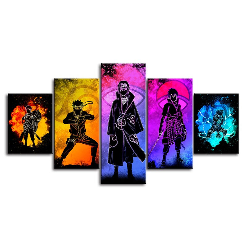 BowLift | 5 piece Naruto Anime - canvas wall art painting