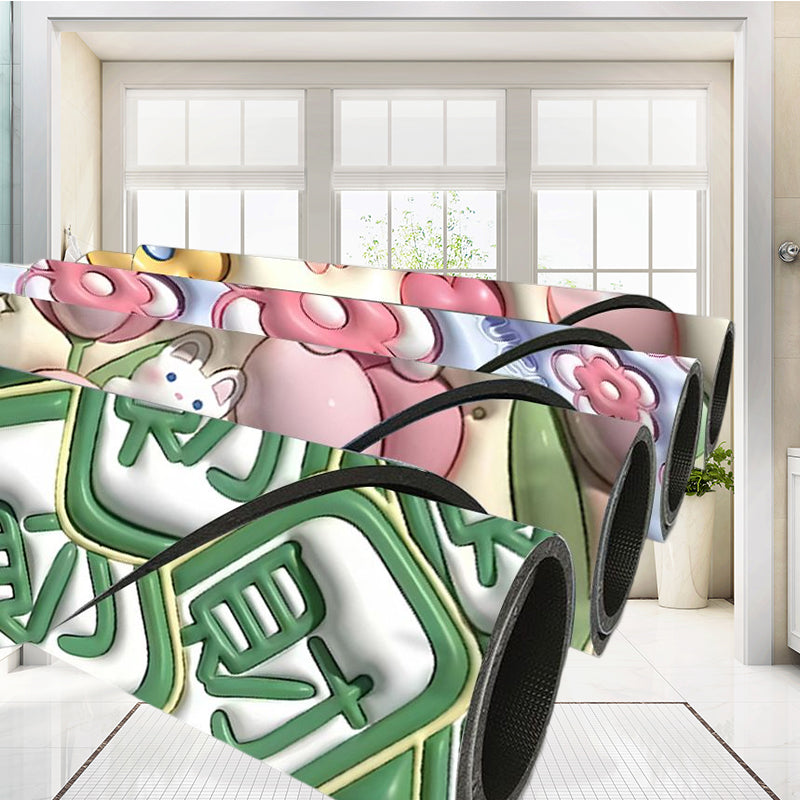 BowLift | 3D flower soft diatom mud absorbent floor mat