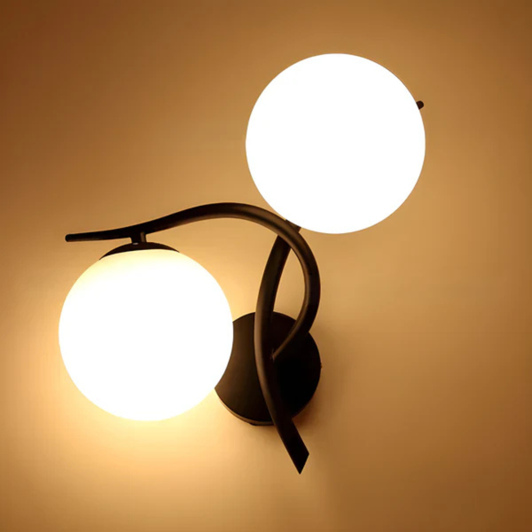 BowLift | Glass and Copper LED Wall Light with Warm White Glow