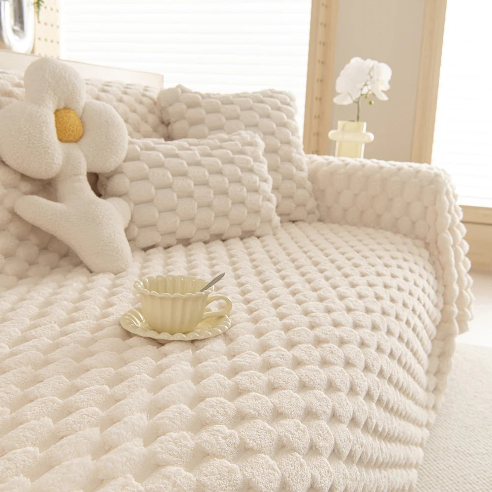 BowLift | Tufted Rabbit Faux Sofa Cover