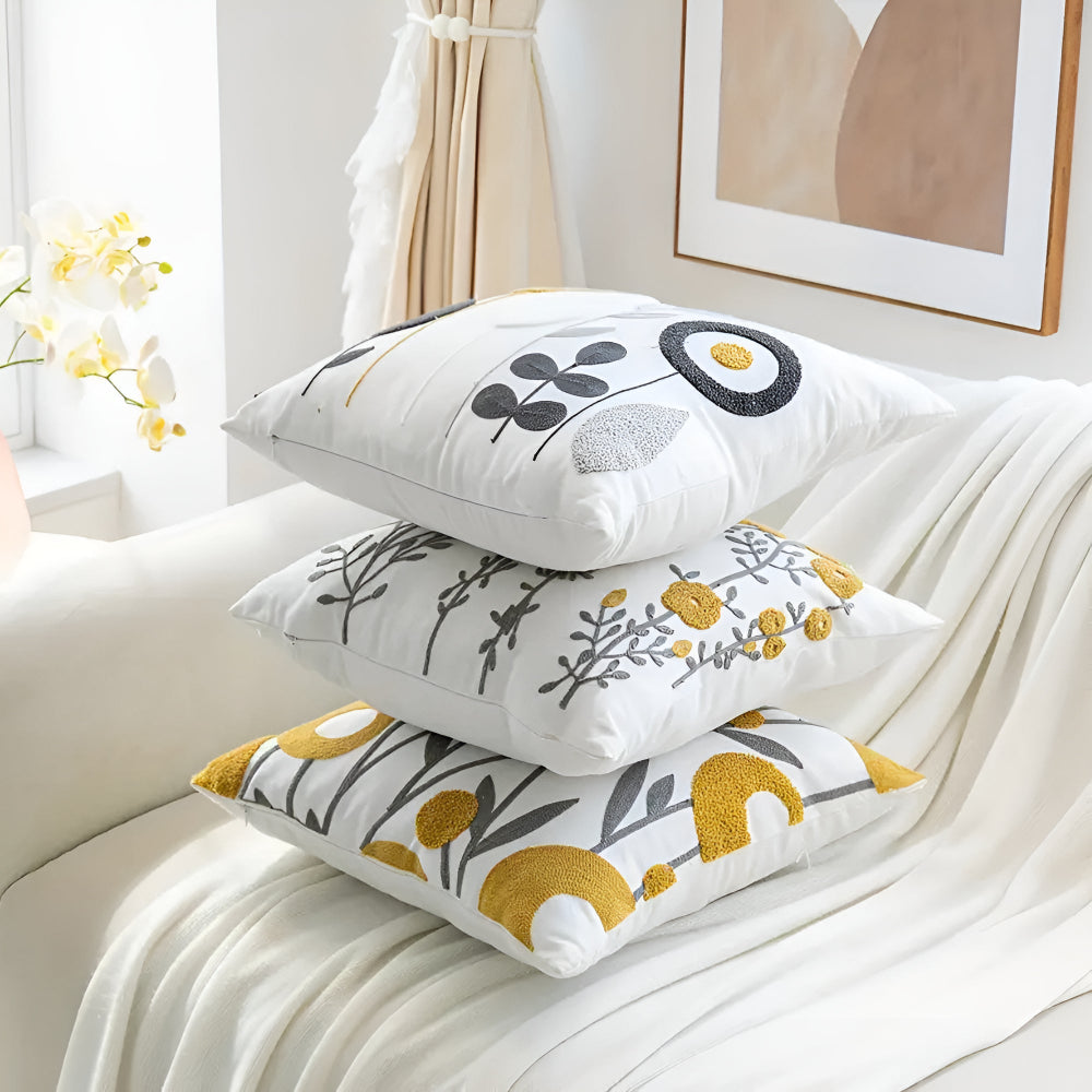BowLift | Floral Essence Embroidered Cushion Cover