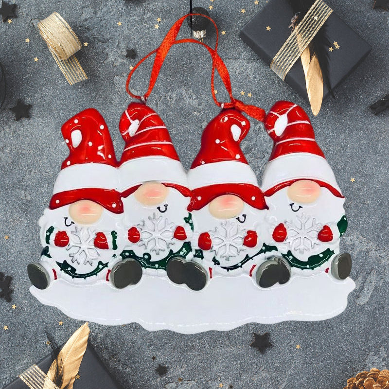 BowLift | 4 Names-Custom Family Christmas Xmas Tree Decoration Ornament with Name-Dwarfs Family